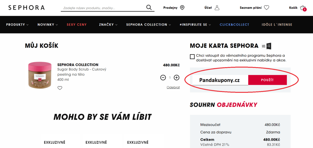 Slevový kupón Sephora.cz