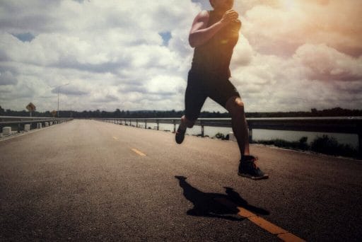 sport man with runner street be running exercise